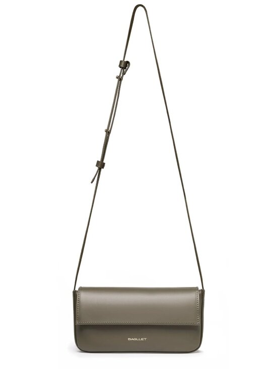 Bagllet Handbags - BAGLLET BG105 Olive Italian Leather Baguette Crossbody Bag
